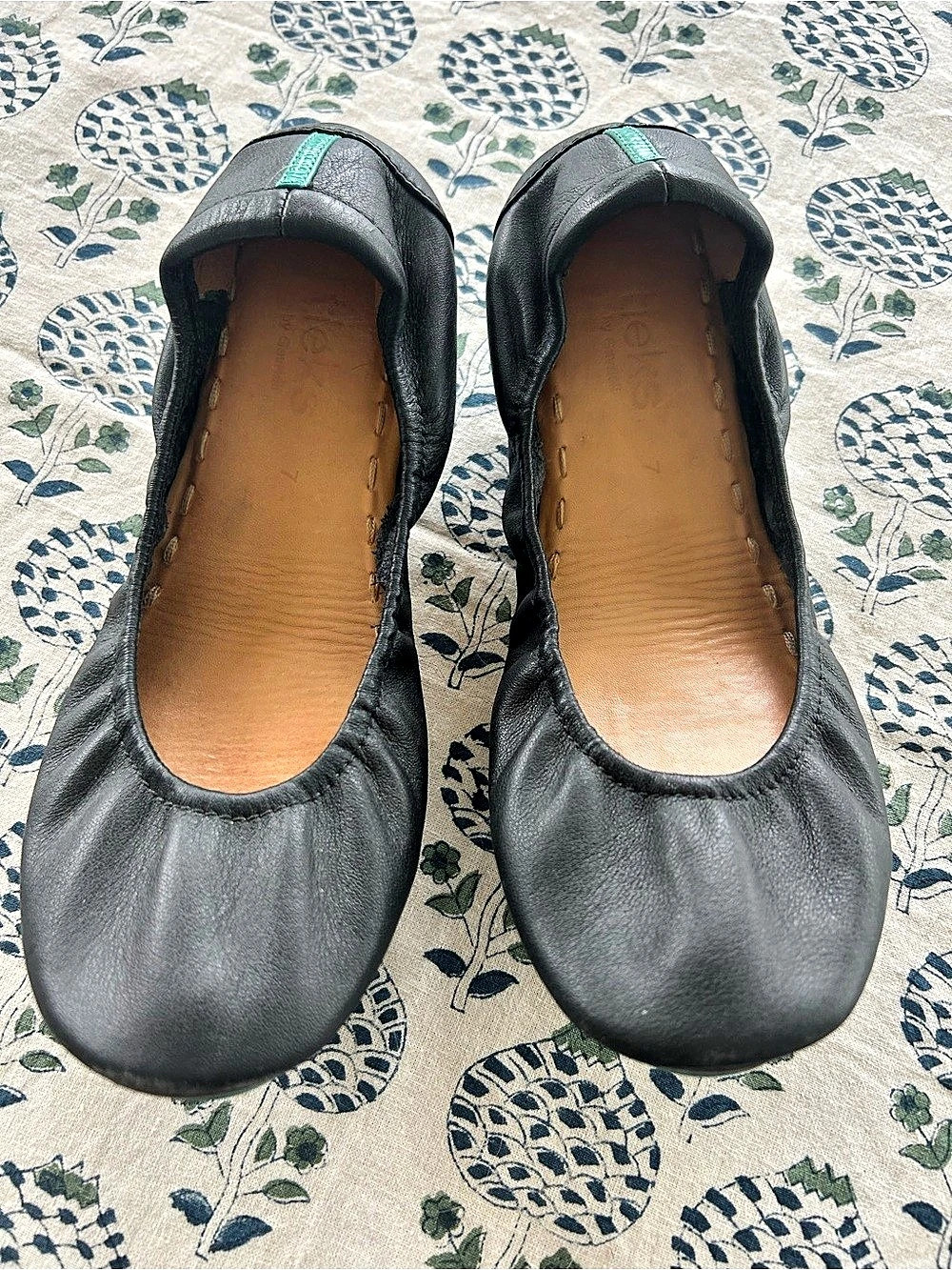 Tieks Women’s California Black Ballet Flats US 7